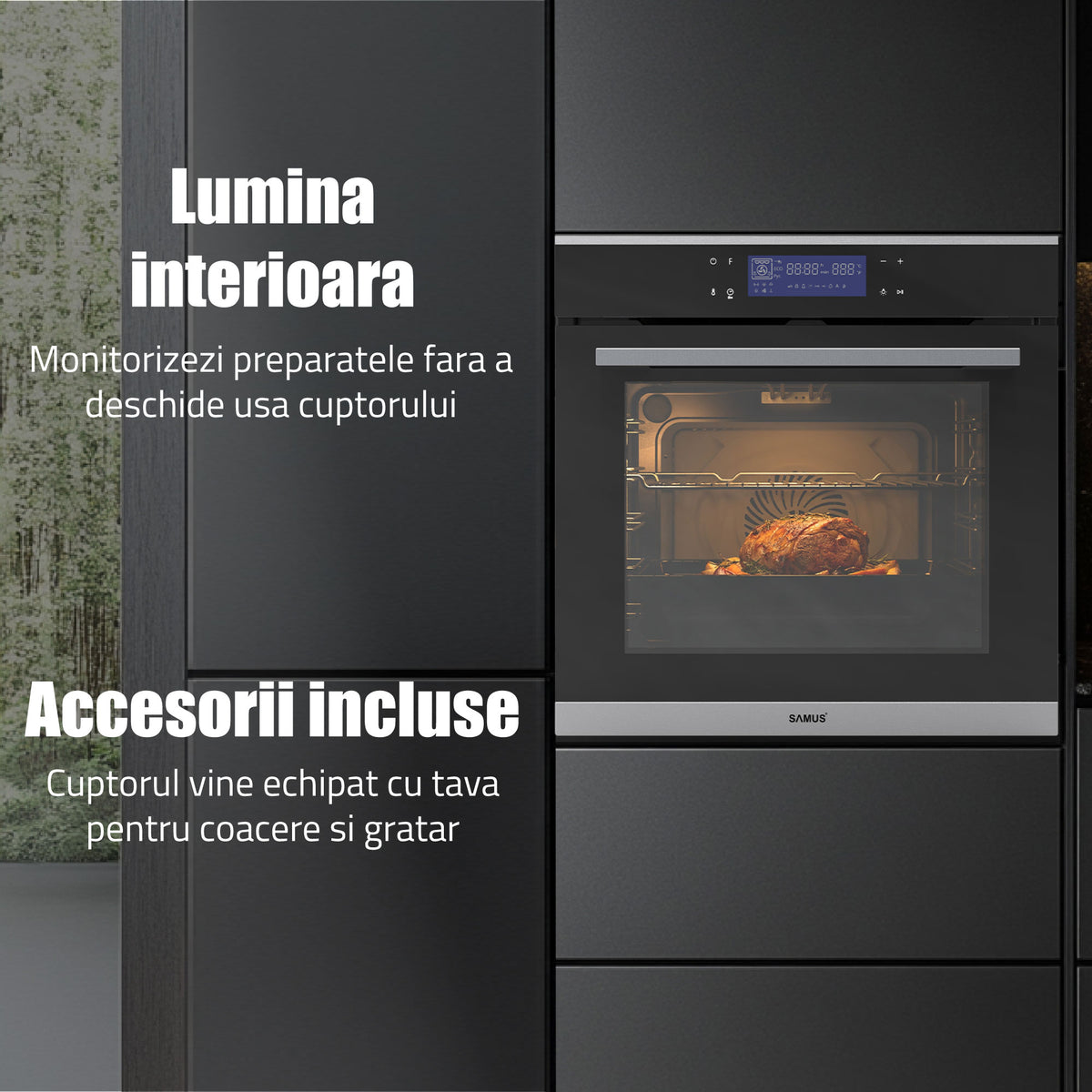 Cuptor Incorporabil Samus SC632GDT13 | 65L, Grill, Timer, Clasa A, 59.5x56.8x59.5cm