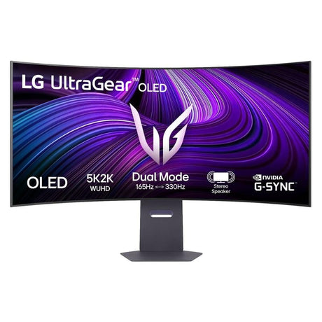 LG Monitor LG 44.5" 45GX950A-B.AEU, Curvature: 800R, Diagonal (inch): 44.5, Diagonal (cm): 113, Aspect ratio: 21:9, Panel: OLED, Resolution: 5120x2160, Refresh Rate: 165Hz, Response time GtG: 0.03ms, Bri