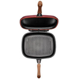 NeoKlein Accesorii bucatarie Gratar Dublu NeoKlein DGR36-Cherry | 36 cm, Culoare Cherry