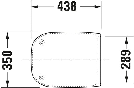 Duravit Vas wc + capac Duravit, Toilet-set w/m D-Code rimless washdown model, incl.s&c, w.SC, suspendat, evacuare orizontala, cu capac (0067390000), soft close, alb