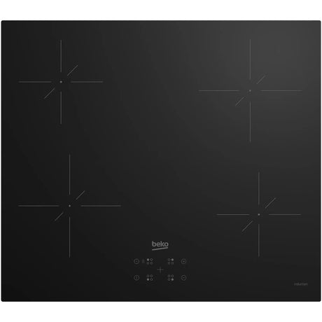 BEKO Plita incorporabila pe inductie Beko, 4 zone, control touch, timer, 9 niveluri de putere, Negru