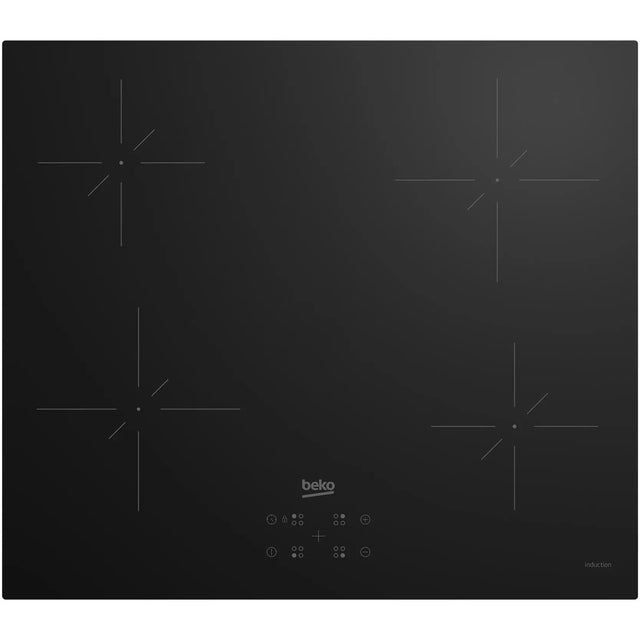 BEKO Plita incorporabila pe inductie Beko, 4 zone, control touch, timer, 9 niveluri de putere, Negru