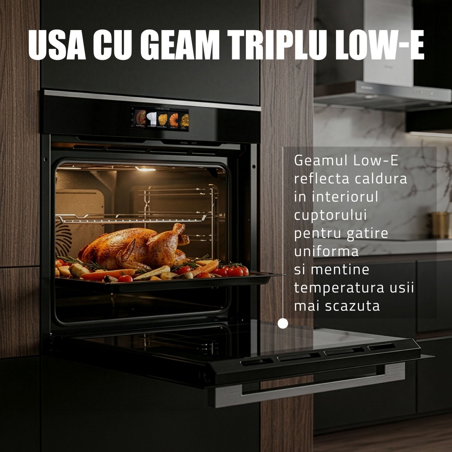 Pachet Built In Samus PACHET SAMUS-ONL55 | Cuptor Electric SC634GDT15H, 74L, Clasa A+, Autocuratare catalitica + Plita i