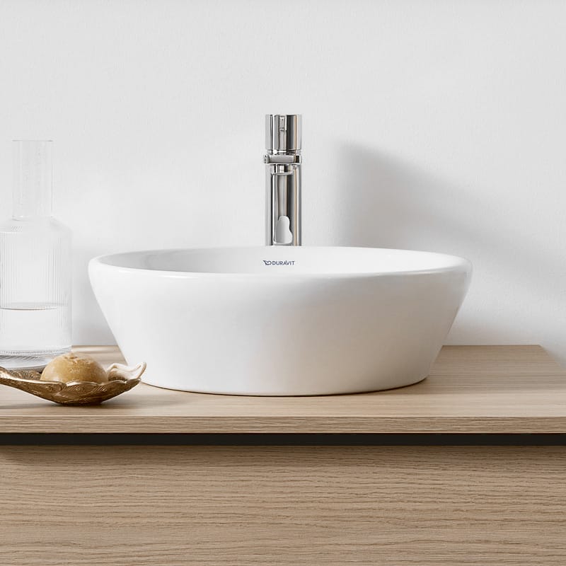 Duravit Lavoar Duravit, Washbowl 400 mm D-Neo round white,w/o.OF,w/o.TP, fix.incl., montare pe blat, o 400mm, rotund, alb