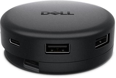 DELL Dell Pro 7-in-1 USB-C Travel Hub DA326, Connectivity Technology: Wired, Cable Length: 248mm, Number of Displays Supported: 2, Supported Resolutions: 6016x3384 / 3840x2160, Maximum Data Transfer Rate: