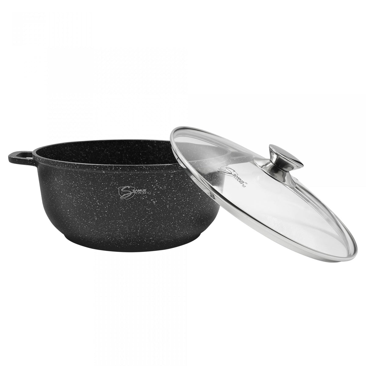 Oala Samus TOL26-OC | 5.5L, 12cm, Antiaderent, Negru