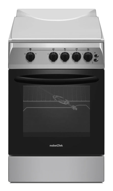 NobeLTek Cooking Aragaz Nobeltek, 50x60, plita si cuptor pe gaz, grill gaz, rotisor, aprindere electrica plita, iluminare cuptor, siguranta plita si cuptor, echipat cu diuze GN, diuze GPL de schimb, front si plita inox, laterale silver