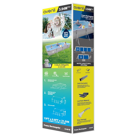Avenli Piscina cu cadru metalic Piscina cu Cadru Avenli 17723EU | 394x207x80 cm