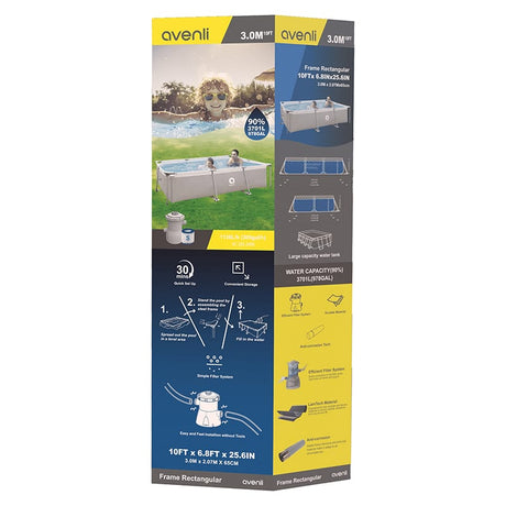 Avenli Piscina cu cadru metalic Piscina Cu Cadru Avenli 17771EU | 300x207x66 cm