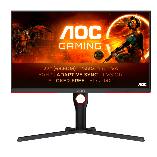 Monitor AOC Q27G3XMN/BK | 27", VA, WQHD, 180Hz, Negru