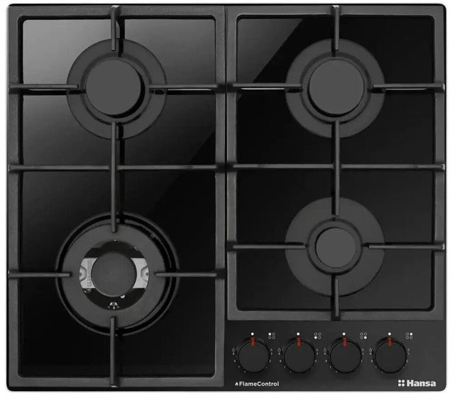 Hansa Plita pe gaz Plita pe Gaz Hansa BHKS6718511 | 60cm, Arzator WOK, Gratare Fonta, Negru