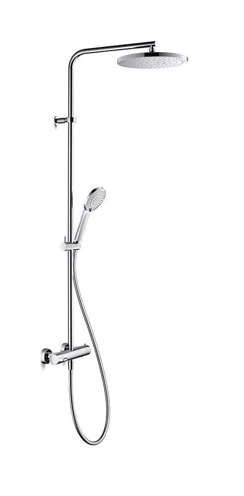 Duravit Sistem de dus Duravit, B.1 shower system with thermostatic mixer, termostat, aparenta, cartus ceramic, dus fix 250mm, crom