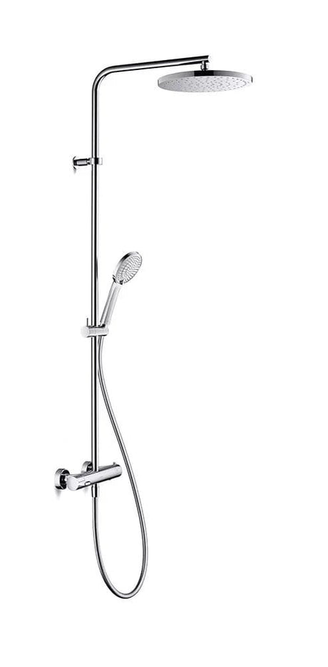 Duravit Sistem de dus Duravit, B.1 shower system with thermostatic mixer, termostat, aparenta, cartus ceramic, dus fix 250mm, crom