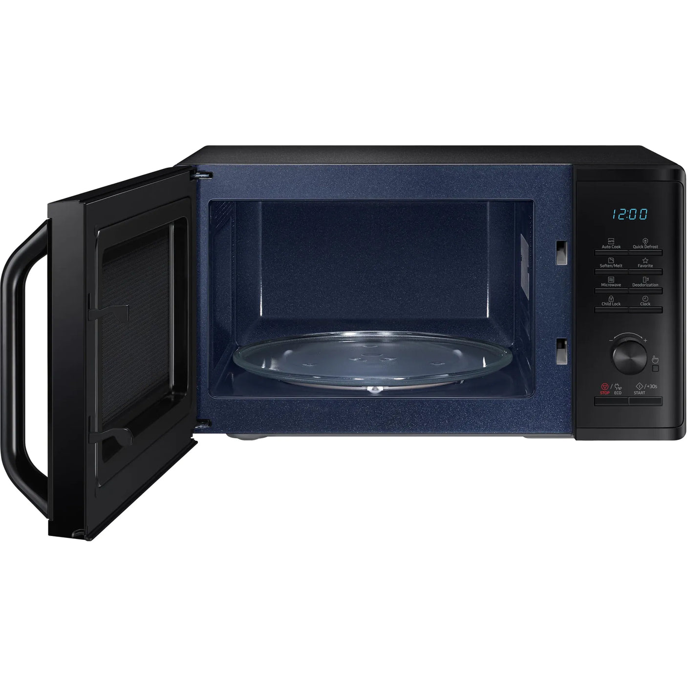 Samsung Cuptor cu microunde Samsung Solo, 23 L, 800W, Quick Defrost, interior ceramic, afisaj LED, Negru