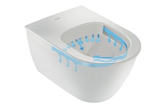 Duravit Vas wc + capac Duravit, Toil.set wm. Duravit No.1 white, riml., incl.s&c with soft closure, suspendat, evacuare orizontala, cu capac (0020790000), soft close, alb