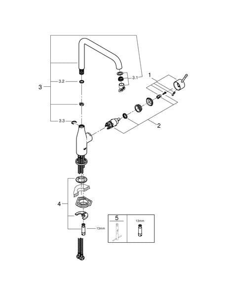 Grohe Baterie chiuveta Baterie Chiuveta Grohe 30269DA0 | Essence, Warm Sunset, Monocomanda, Pipa Inalta