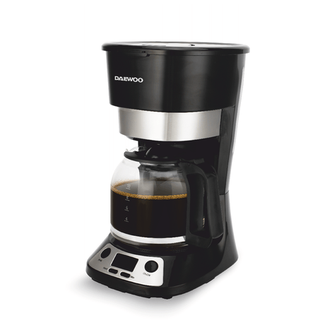 Daewoo SDA Cafetiera Cafetiera Daewoo DCM90BX | 900W, 1.5L, Display LCD, Timer, Negru/Inox