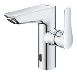Grohe Baterie lavoar cu senzor infrarosu Grohe, Eurosmart OHM sensor basin 6V, hibrida, alimentare 6V, optiune operare manuala, mixare apa, cartus ceramic, program dezinfectie, crom