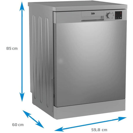 Beko Masina de spalat vase Masina de spalat vase Beko DVN06430X | 14 seturi, 6 programe, Clasa D, Silver, 59.8x60x85cm