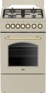 Beko Aragaz Aragaz Beko FSE52135DCRSN | Mixt, 4 Arzatoare, Cuptor Electric, Grill, 50x60x85cm