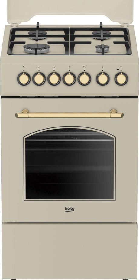 Beko Aragaz Aragaz Beko FSE52135DCRSN | Mixt, 4 Arzatoare, Cuptor Electric, Grill, 50x60x85cm