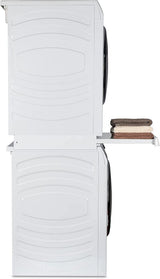 HAIER Kit suprapunere uscator si masina de spalat Haier, raft retractabil, adancime reglabila 47-62 cm, Alb