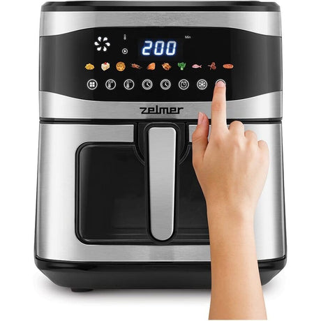 Zelmer Air Fryer Friteuza cu aer Zelmer ZAF1500 | 6.5L, 1600W, Negru/Inox