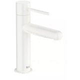 Roca Baterie lavoar Roca, Gama NU, monocomanda, marime S, levier metalic PIN, cartus ceramic, fara set de evacuare, glossy white, alb