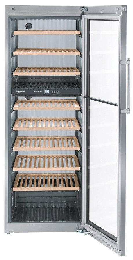 PC-Doc.ro Vitrina pentru vinuri Vitrina pentru vinuri Liebherr WTes 5972 | 211 sticle, 2 zone temperatura, 5-20°C, Negru/Inox
