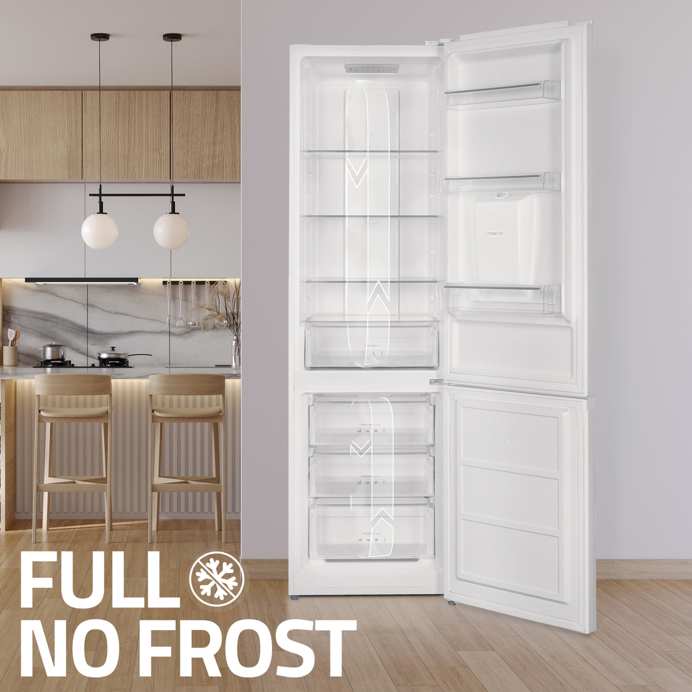 Combină Frigorifică Samus SCW506NFDE | 324L, No Frost