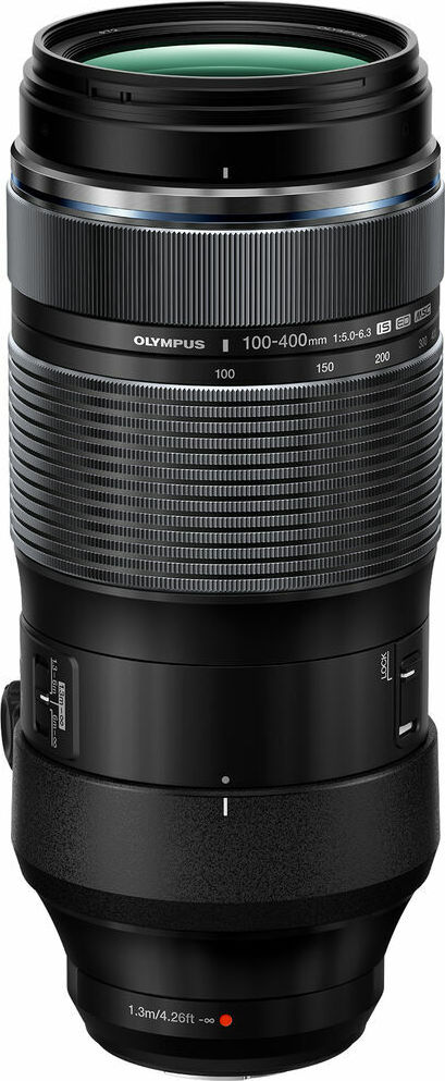Obiectiv Olympus M.Zuiko ED 100-400mm f/5-6.3 IS II V336000BW000 | Micro 4/3, Negru