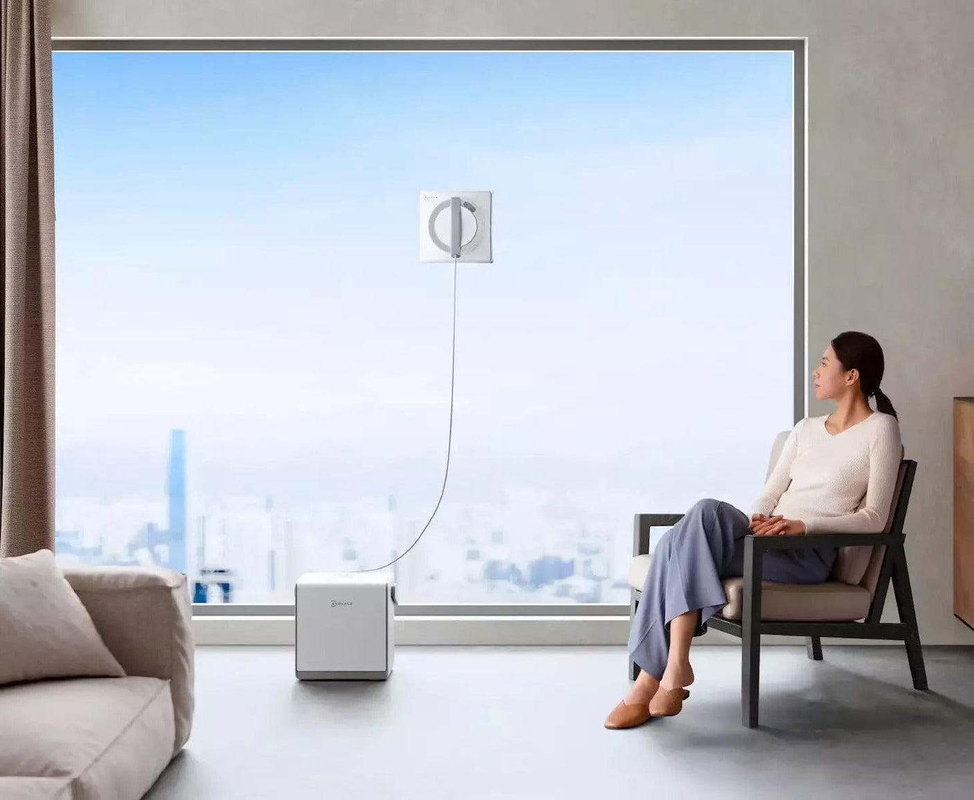 Robot de curatat geamuri Ecovacs WINBOT W2 PRO OMNI | 96W, Alb