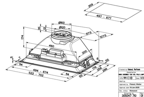 Faber B Hota incorporabila Hota Incorporabila Faber INKA SMART C LG A70 305.0599.306 | 70cm, 335m³/h, LED, Gri
