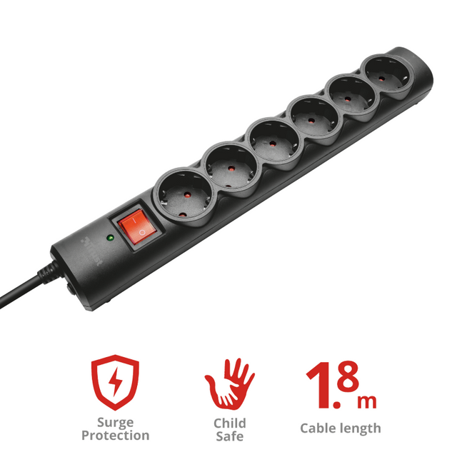 PRELUNGITOR CU PROTECTIE TRUST 6 PRIZE BLACK