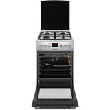 Aragaz Hansa FCMX592299 | 50cm, Mixt, 4 Arzatoare, Cuptor Electric 65L, Rotisor, Inox, 50x60x85cm