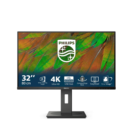 Philips Monitor Philips 31.5" 32B1N3800/00, Diagonal (inch): 31.5, Diagonal (cm): 80, Aspect ratio: 16:9, Panel: LCD VA, Resolution: 3840x2160, Refresh Rate: 60Hz, Response time GtG: 4ms, Brightness (max): 35