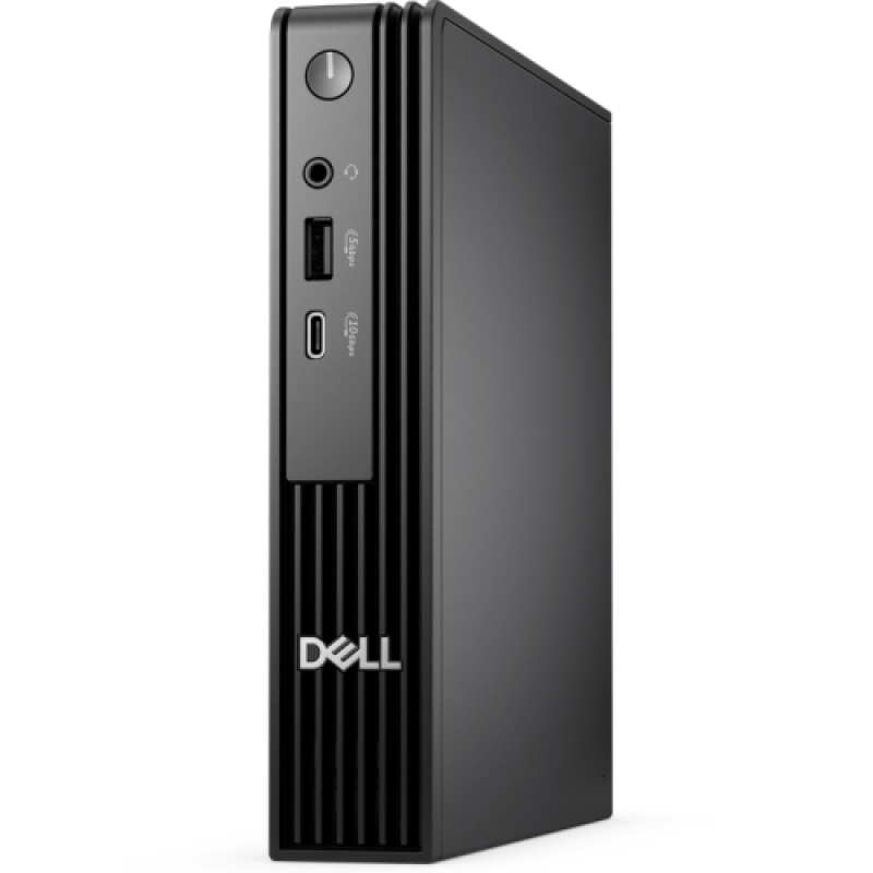 DELL Calculator desktop Dell Pro Micro QCM1255, 65W AC rugged adapter, 4.5mm barrel, E4, ENERGY STAR Qualified, EPEAT Gold with Climate+, AMD Ryzen(TM) 3 8300GE (4 cores, up to 4.9GHz), 35W CPU, 8 GB: 1 x 8 GB, DDR5, up to 4