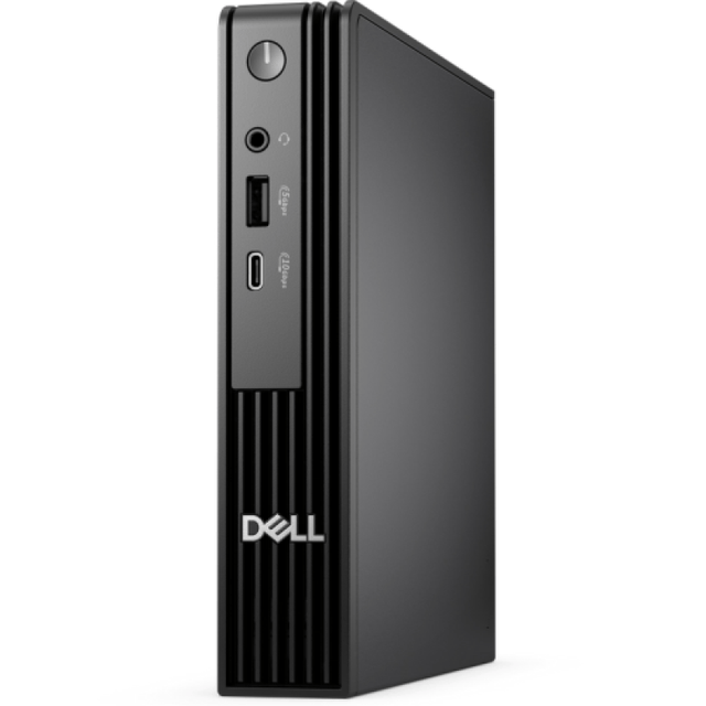 DELL Calculator desktop Dell Pro Micro QCM1255, 65W AC rugged adapter, 4.5mm barrel, E4, ENERGY STAR Qualified, EPEAT Gold with Climate+, AMD Ryzen(TM) 3 8300GE (4 cores, up to 4.9GHz), 35W CPU, 8 GB: 1 x 8 GB, DDR5, up to 4