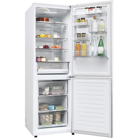 HAIER Combina frigorifica Haier, 2D, D, 352l, TNF, Display ext, WiFi - aplicație hOn, 185 cm, white