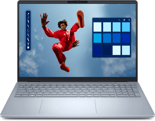 DELL Laptop Dell 16 Plus DB16250, 16.0-inch 16:10 2.5K (2560 x 1600) Anti-Glare Non- Touch 300nits WVA/IPS Display with ComfortView Plus, Ice Blue, Ice Blue power button with Fingerprint Reader, Energy Star Label