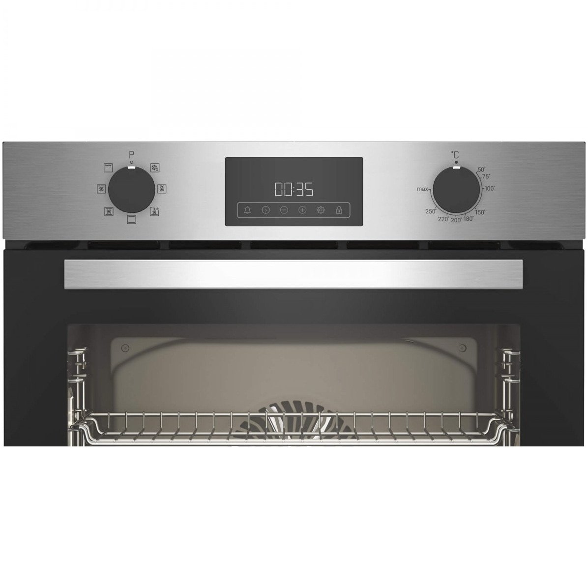 Cuptor electric Arctic, 71l, Clasa A, 6 functii, Timer, Touch control, Grill, AeroCooking, Aqua Drop Clean - autocuratare catalitica, Display, Inox