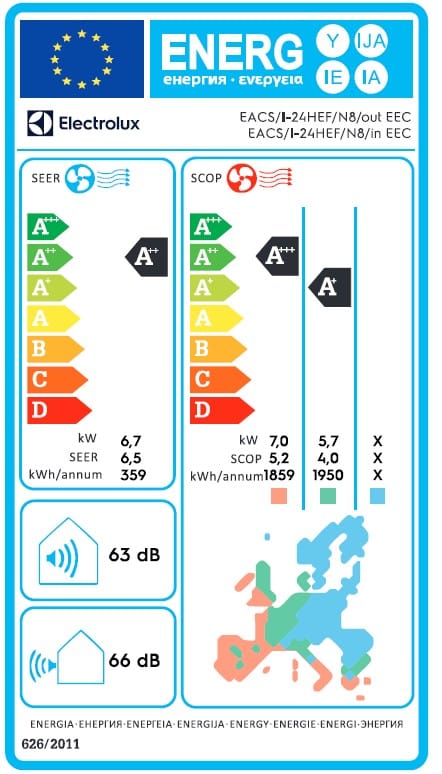 Electrolux Aparat aer conditionat Aparat de aer conditionat Electrolux EACS/I-24HEF, 24000BTU, Clasa A++/A+++, Inverter, Incalzire, Wi-fi air conditioner control, R32, 4-way swing, I FEEL, Auto-restart.