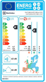 Electrolux Aparat aer conditionat Aparat de aer conditionat Electrolux EACS/I-24HEF, 24000BTU, Clasa A++/A+++, Inverter, Incalzire, Wi-fi air conditioner control, R32, 4-way swing, I FEEL, Auto-restart.
