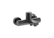 Roca Baterie cada Roca, Gama Naia, cartus ceramic, levier metalic, diverter, monocomanda, brushed titanium black, negru mat