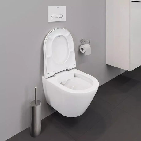 Duravit Vas wc Duravit, Toilet wm compact 480 mm D-Neo, white,rimless,wd-model,Durafix incl, suspendat, evacuare orizontala, fara capac (0021690000), fixare ascunsa, alb