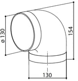 Faber Accesorii hote Cot Ventilatie Faber 112.0157.307 | 90 Grade, 125mm