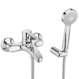 Roca Set 3 in 1 (baterie cada, baterie lavoar, set de dus) Arola 3in1, baterie cada, baterie lavoar, para de dus, furtun de dus, bara de dus, crom