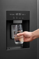 TOSHIBA Frigider Side by Side Toshiba 582 l (380+202), Clasa E, No Frost, Ice Maker 3 în 1, Wi‑Fi, Inox Negru
