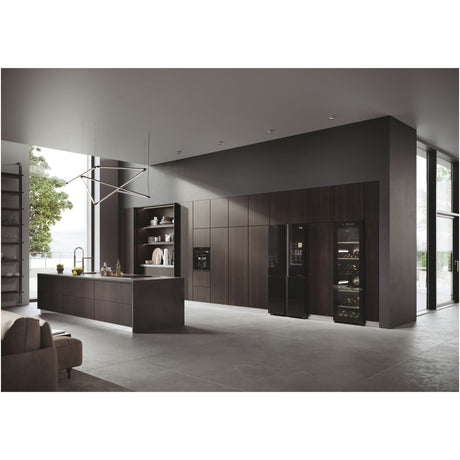 HAIER Side by side Cube Haier, 586 l, Total No Frost, Big Touch Display, Web browser, Switch zone, My Smart Home, Super Cooling, Super Freezing, My food Locator, My Inventory system, Clasa F, H 190 cm, Negru