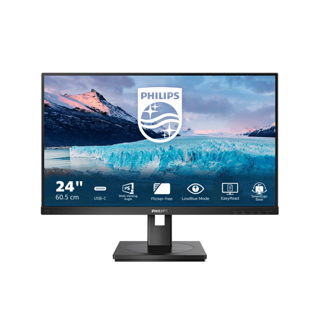 Philips Monitor Philips 23.8", IPS, FHD 1920x1080, 100Hz, 4ms FlickerFree, Boxe 2Wx2, HA Pivot, HDMI, DisplayPor,t DaisyChain, USB hub, USB-C, RJ45, 243S1/00